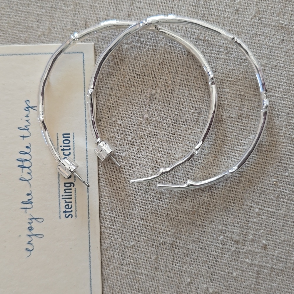 Silver hoop earrings